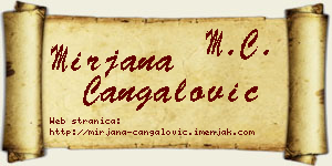 Mirjana Čangalović vizit kartica